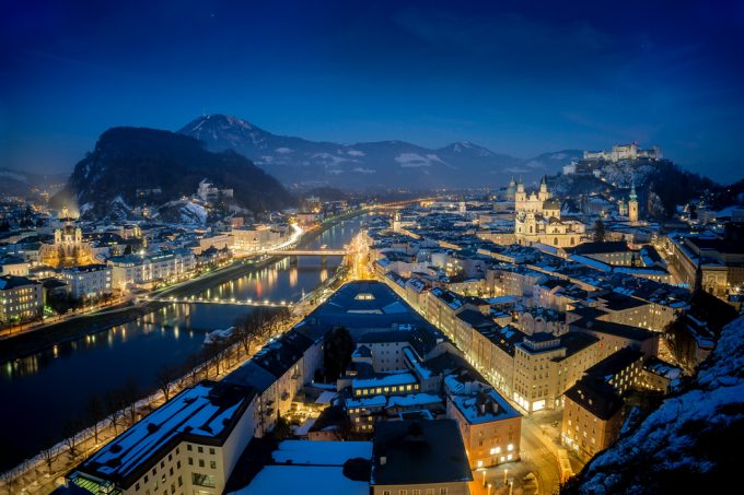 Salzburg bei Nacht - Architekturfotografie