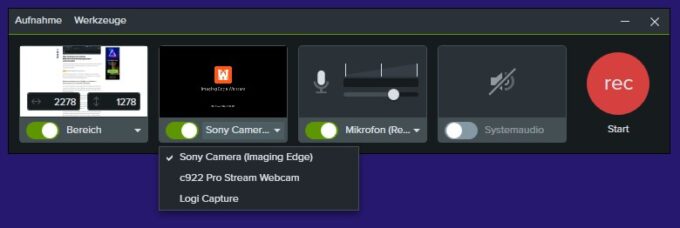 Screen-Recorder von Camtasia